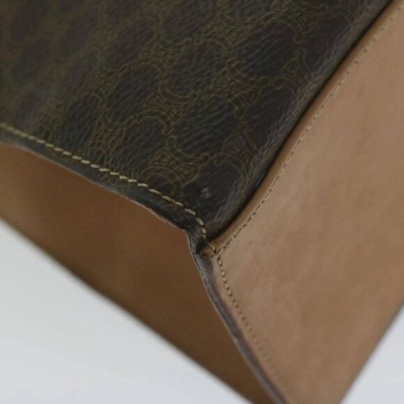 CELINE Macadam Canvas Hand Bag PVC Leather Brown Auth am5411V - Picture 15 of 16